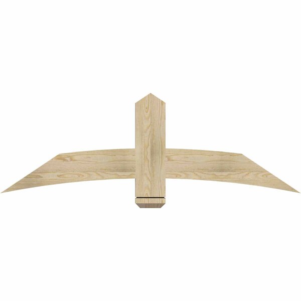 Ekena Millwork Bellingham Rough Sawn Timber Gable Bracket, Douglas Fir, 60"W x 20"H x 2"D x 6"F, 8/12 Pitch GBW060X20X0206BEL00RDF - main